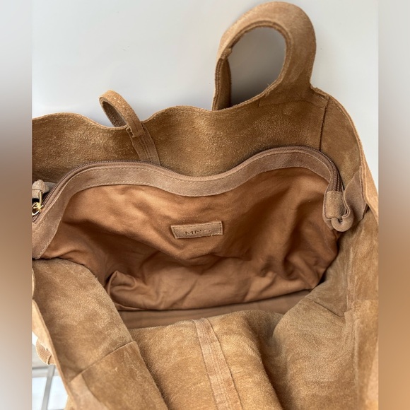 Mango Suede Medium Shopper Bag in Tan - Picture 6 of 12